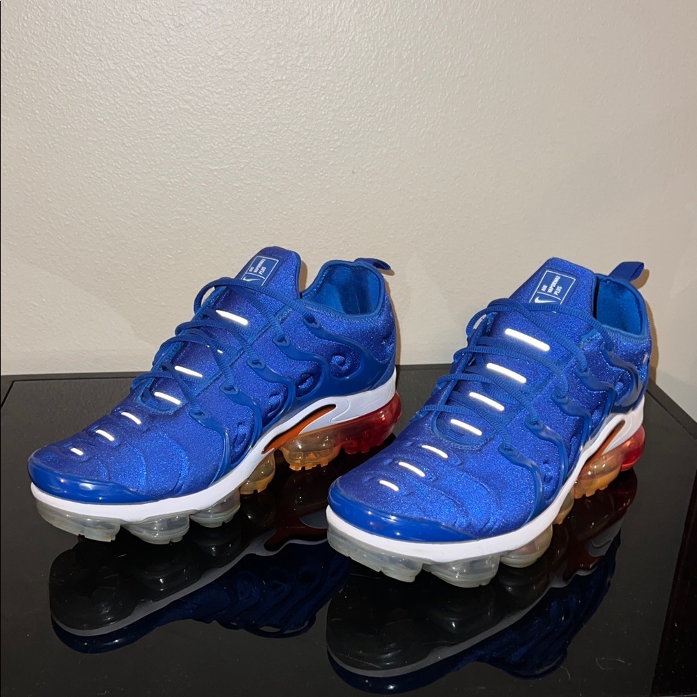 Nike Blue and Red Air VaporMax Plus Sneakers